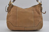 Authentic PRADA Vintage Deer Skin Leather Shoulder Tote Bag Beige 3143I