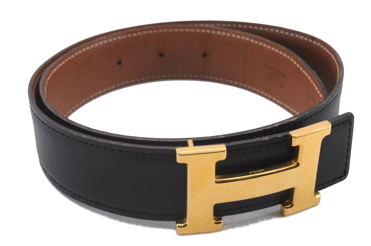 Authentic HERMES Constance Ladies Leather Belt Size 65cm 25.6