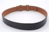 Authentic HERMES Constance Ladies Leather Belt Size 65cm 25.6" Black Brown 3144D