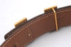 Authentic HERMES Constance Ladies Leather Belt Size 65cm 25.6" Black Brown 3144D