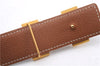 Authentic HERMES Constance Ladies Leather Belt Size 65cm 25.6" Black Brown 3144D