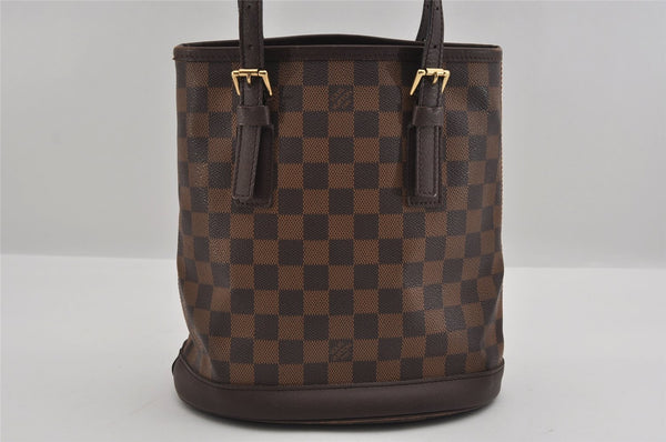 Authentic Louis Vuitton Damier Marais Bucket Shoulder Tote Bag N42240 LV 3144I