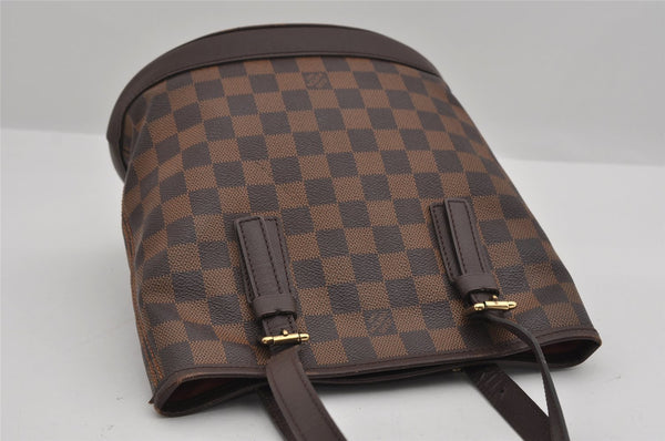 Authentic Louis Vuitton Damier Marais Bucket Shoulder Tote Bag N42240 LV 3144I