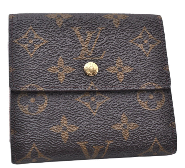 Authentic Louis Vuitton Monogram M61652 Porte Monnaie Billet Carte Credit 3145F