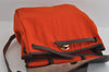 Authentic HERMES Her Bag Ado 2in1 2Way Backpack Canvas Leather Orange Red 3145I