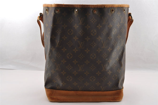 Authentic Louis Vuitton Monogram Noe Shoulder Drawstring Bag M42224 LV 3146I