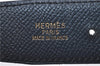 Authentic HERMES Constance Ladies Leather Belt Size 70cm 27.6" Black Navy 3147D