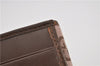 Authentic GUCCI Vintage Long Wallet Purse GG Canvas Leather Brown 3148F