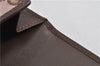 Authentic GUCCI Vintage Long Wallet Purse GG Canvas Leather Brown 3148F