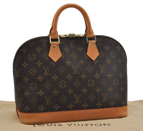 Authentic Louis Vuitton Monogram Alma Hand Bag Purse M51130 LV 3148I