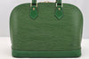 Authentic Louis Vuitton Epi Alma PM Hand Bag Green M52144 LV 3151I