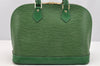 Authentic Louis Vuitton Epi Alma PM Hand Bag Green M52144 LV 3151I