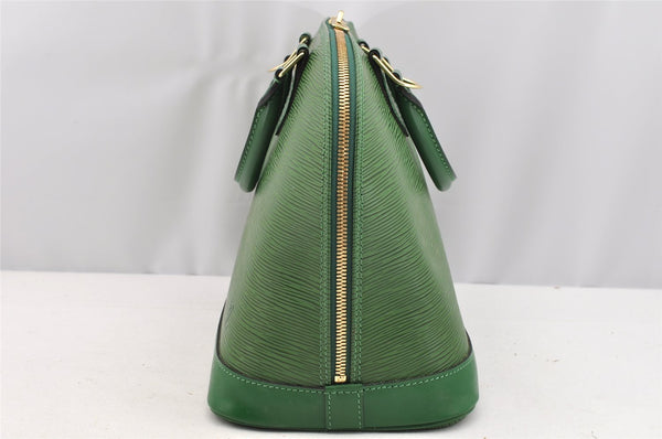 Authentic Louis Vuitton Epi Alma PM Hand Bag Green M52144 LV 3151I