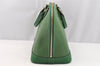 Authentic Louis Vuitton Epi Alma PM Hand Bag Green M52144 LV 3151I