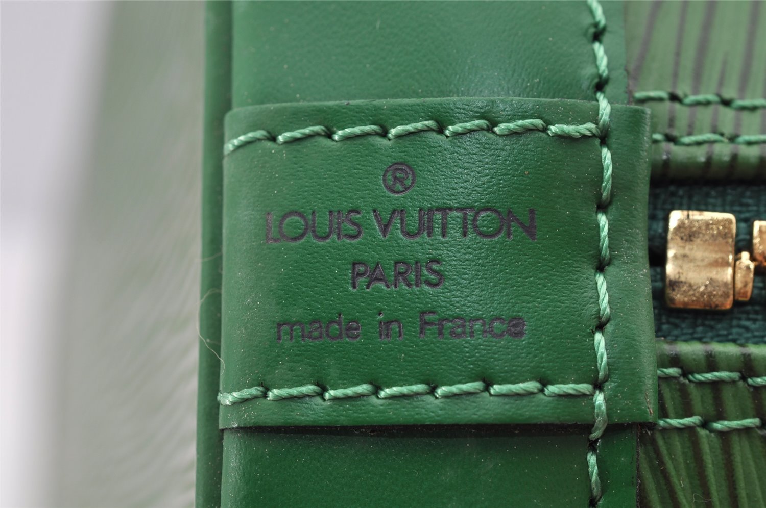 Authentic Louis Vuitton Epi Alma PM Hand Bag Green M52144 LV 3151I