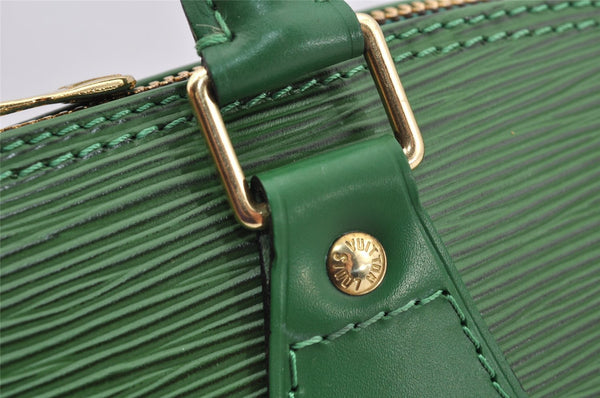 Authentic Louis Vuitton Epi Alma PM Hand Bag Green M52144 LV 3151I