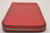 Authentic HERMES Azap Silk In Vintage Long Wallet Purse Leather Red Junk 3152I