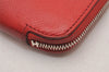 Authentic HERMES Azap Silk In Vintage Long Wallet Purse Leather Red Junk 3152I