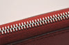 Authentic HERMES Azap Silk In Vintage Long Wallet Purse Leather Red Junk 3152I