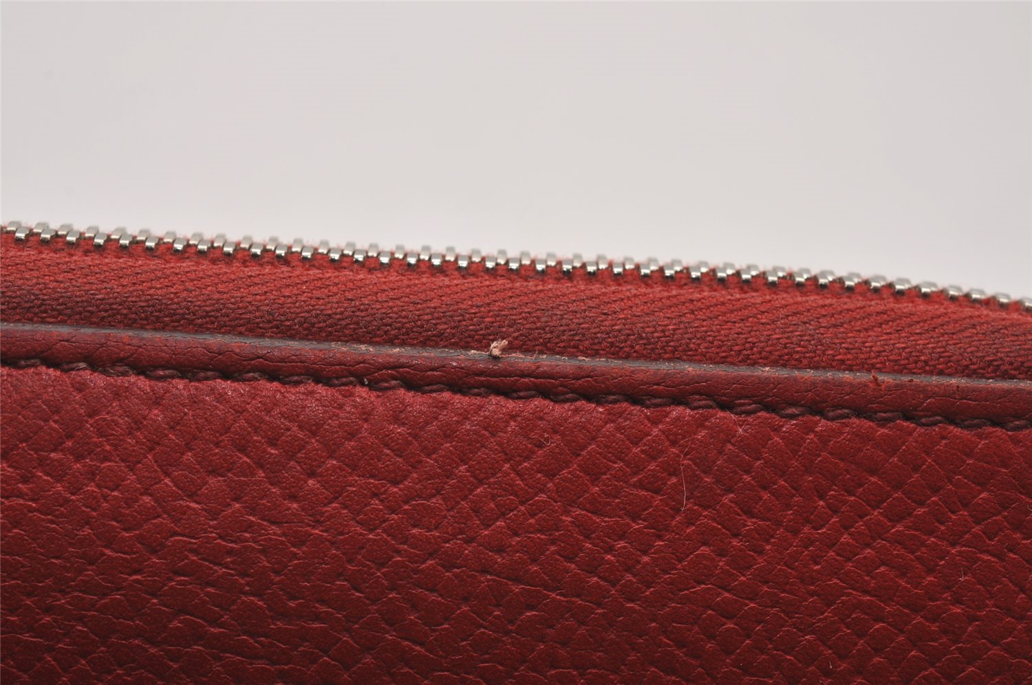 Authentic HERMES Azap Silk In Vintage Long Wallet Purse Leather Red Junk 3152I