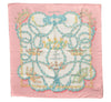 Authentic HERMES Carre 90 Scarf "LE SACRE DU PRINTEMPS" Silk Pink Box 3154D