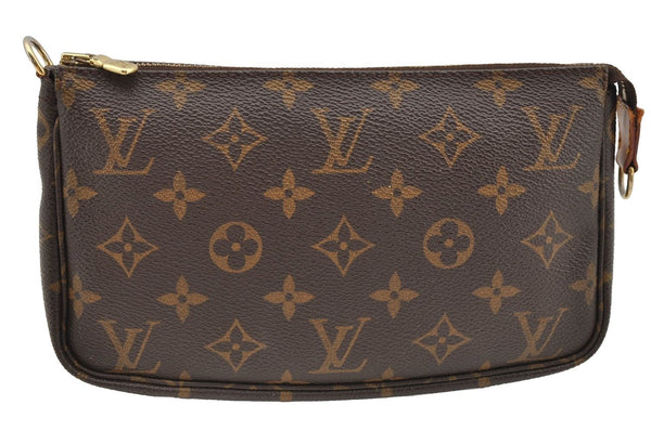 Authentic Louis Vuitton Monogram Pochette Accessoires Pouch M51980 LV 3154I
