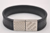 Authentic Louis Vuitton Damier Graphite Bracelet Pull It Black M6300E LV 3155I