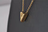 Authentic Louis Vuitton Essential V Gold Chain Pendant Necklace M61083 LV 3156I