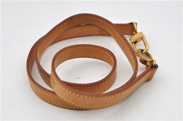 Authentic Louis Vuitton Leather Shoulder Strap Beige 39.4