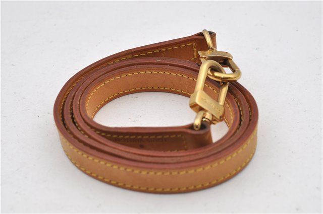 Authentic Louis Vuitton Leather Shoulder Strap Beige 39.4