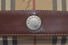 Authentic BURBERRY Nova Check Shoulder Cross Body Bag PVC Leather Beige 3158I