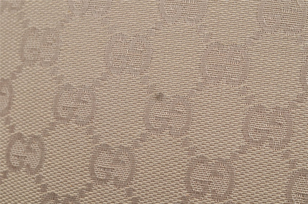 Authentic GUCCI Shoulder Tote Bag Purse GG Canvas Leather 31244 Beige 3159I