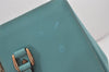 Authentic GUCCI Vintage Hand Tote Bag Leather Canvas 120897 Light Blue 3160I