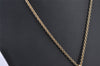 Authentic Christian Dior Gold Tone Rhinestone Chain Pendant Necklace Box 3161I