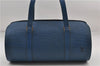 Authentic Louis Vuitton Epi Soufflot Hand Bag Blue M52225 LV 3162D