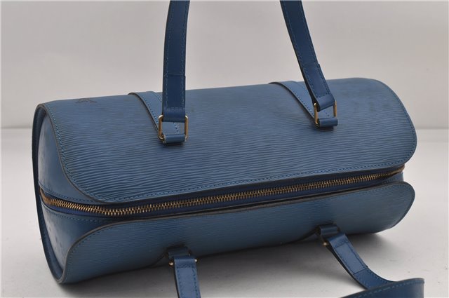 Authentic Louis Vuitton Epi Soufflot Hand Bag Blue M52225 LV 3162D