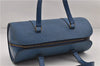 Authentic Louis Vuitton Epi Soufflot Hand Bag Blue M52225 LV 3162D