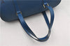 Authentic Louis Vuitton Epi Soufflot Hand Bag Blue M52225 LV 3162D