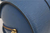 Authentic Louis Vuitton Epi Soufflot Hand Bag Blue M52225 LV 3162D