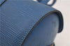 Authentic Louis Vuitton Epi Soufflot Hand Bag Blue M52225 LV 3162D