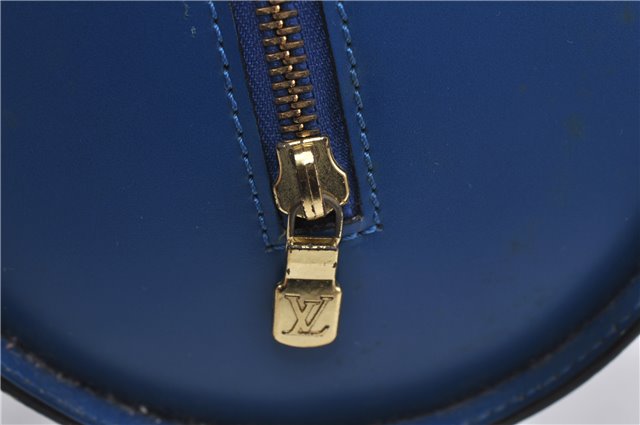 Authentic Louis Vuitton Epi Soufflot Hand Bag Blue M52225 LV 3162D