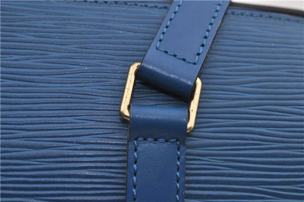 Authentic Louis Vuitton Epi Soufflot Hand Bag Blue M52225 LV 3162D