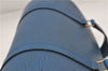 Authentic Louis Vuitton Epi Soufflot Hand Bag Blue M52225 LV 3162D
