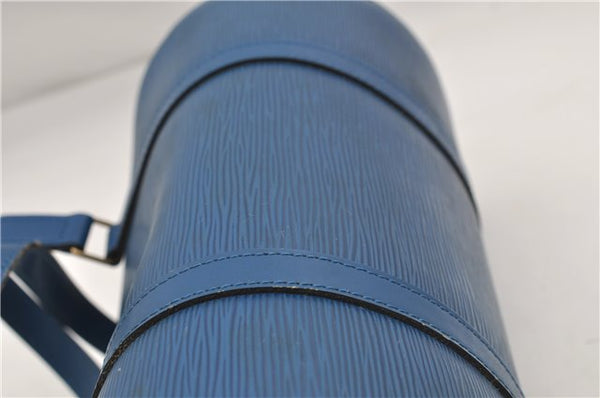Authentic Louis Vuitton Epi Soufflot Hand Bag Blue M52225 LV 3162D