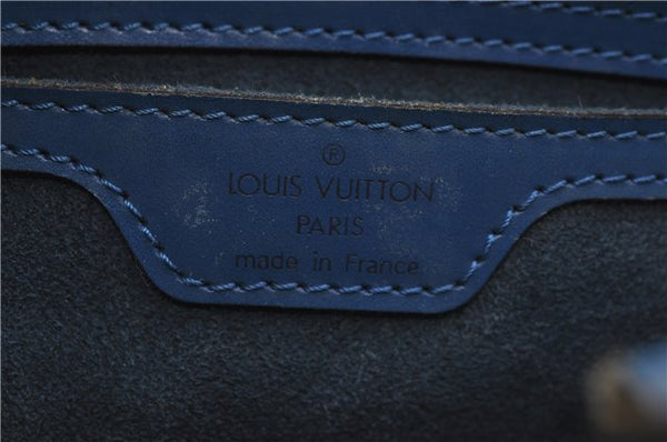 Authentic Louis Vuitton Epi Soufflot Hand Bag Blue M52225 LV 3162D