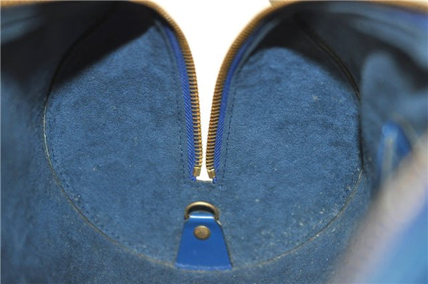 Authentic Louis Vuitton Epi Soufflot Hand Bag Blue M52225 LV 3162D