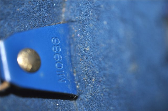 Authentic Louis Vuitton Epi Soufflot Hand Bag Blue M52225 LV 3162D