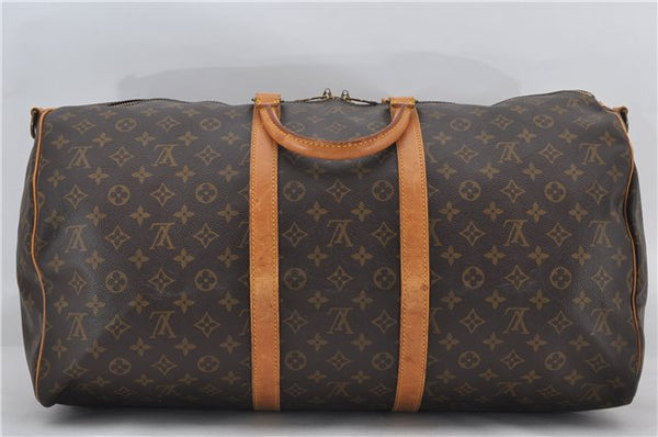 Authentic Louis Vuitton Monogram Keepall Bandouliere 55 M41414 Boston Bag 3162E