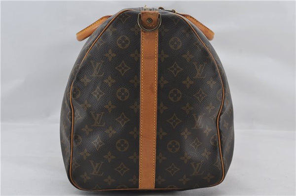 Authentic Louis Vuitton Monogram Keepall Bandouliere 55 M41414 Boston Bag 3162E