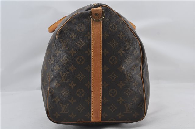 Authentic Louis Vuitton Monogram Keepall Bandouliere 55 M41414 Boston Bag 3162E